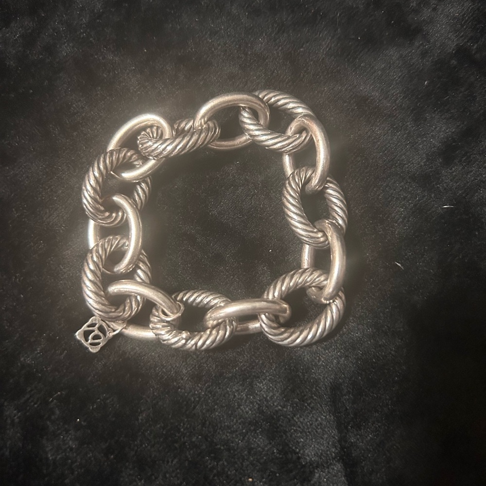 David Yurman Twisted Silver Link Bracelet